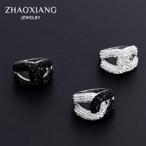 Anillos con Incrustaciones de Circonitas Cúbicas para Mujer, Joyería de Compromiso para Fiestas, Anillo de Dedo de Acero Inoxidable de Alta Calidad - Product Image 1