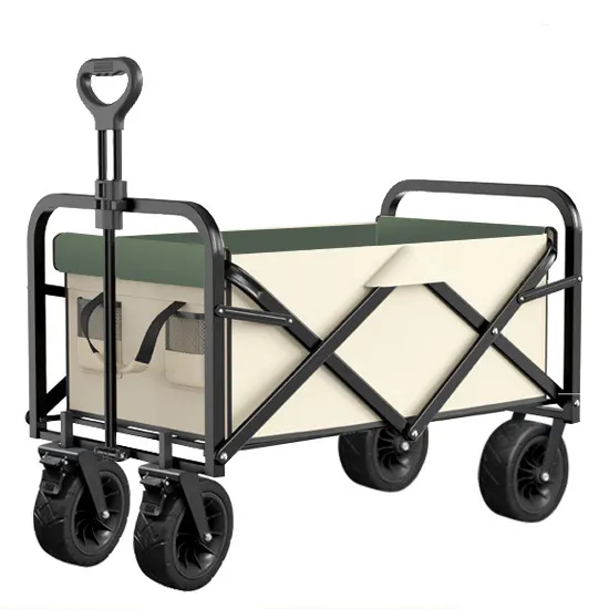 Outdoor Picknick Strand Camping Wagen Camping Wagen Trolley Garden Trail Faltbar Zusammen klappbar Utility Cart Wagon