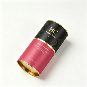 Luxury Gold Foil Logo Rigid Cardboard <b>Round</b> Cylinder Tube <b>Box</b> for Fragrance Perfume Scented Candle Packaging OEM Factory - Product Image 5