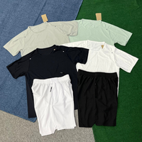 Ensemble de survêtement d'été pour homme, couleur unie, séchage rapide, t-shirt à manches courtes et short, respirant, pour la gym et le sport