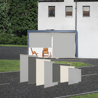 Toldo Vertical Enrollable para Exteriores Prettyhouse, para Balcones y Terrazas, Protección Solar y de Privacidad, Resistente a la Intemperie, con Bloqueo UV, Persianas con Cierre