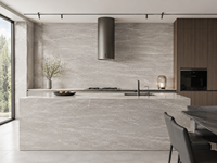 Dalles de marbre gris modernes pour plans de travail de cuisine, comptoirs de bar, plateaux de douche, escaliers d'hôtel, dessus de table et revêtements muraux découpés sur mesure