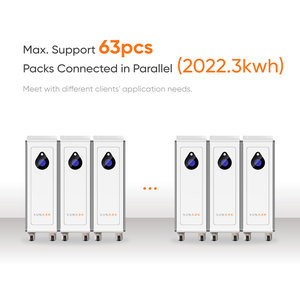 Batería de Iones de Litio SunArk Powerwall 51.2V 200Ah 300Ah 560Ah 628Ah 30Kwh, Baterías de Almacenamiento Solar con BMS Inteligente - Product Image 4