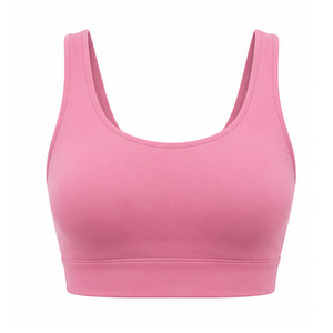 Sujetador Deportivo para Mujer, Talla Grande, Transpirable, Cómodo, Simple, para Gimnasio y Fitness, Color Sólido, Secado Rápido, Ecológico - Product Image 1