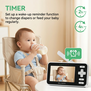 Caméra de surveillance pour bébé au design adorable, connexion sans fil privée, minuteur <span class=keywords><strong>d</strong></span>'alimentation et fonction de vision nocturne automatique - Product Image 2