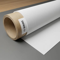 Tissu blanc imprimable en polyester tissé pour matériel publicitaire, textile rétroéclairé 180 g/m² pour caisson lumineux