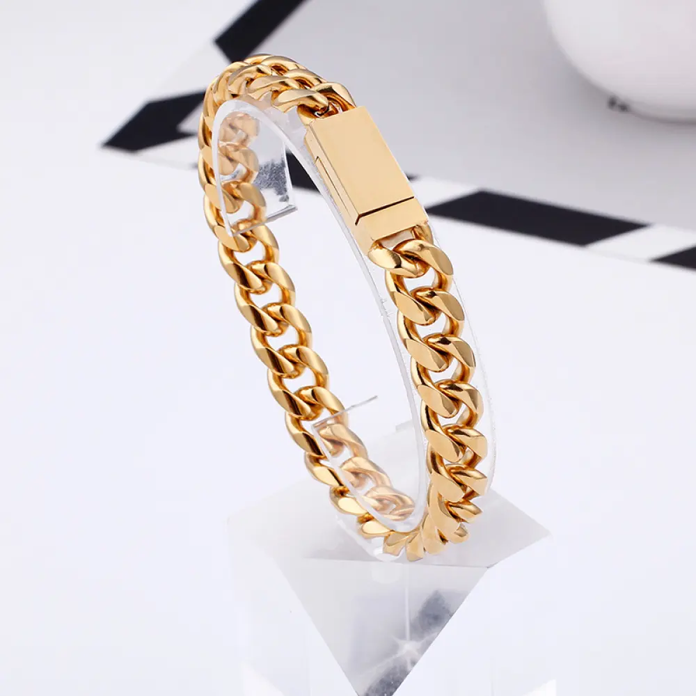 Stainless steel bracelet trendy men's performance accessories simple gift stainless steel creative jewelry wholesale