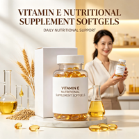 Gélules de vitamine E pour l'apport nutritionnel quotidien des adultes, complément certifié naturel facile à avaler
