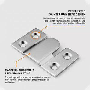 <span class=keywords><strong>Staffa</strong></span> <span class=keywords><strong>di</strong></span> <span class=keywords><strong>Bloccaggio</strong></span> a Incastro per Divano Letto Gancio per Cornice Accessori per Appendere Foto Cerniere in Metallo Connettore Interno Ferramenta per Mobili - Product Image 2