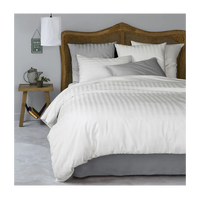 Fournisseur Vérifié 5 Étoiles – Lot de 4 Draps de Lit 100% Coton, Housse de Couette et Drap Plat Complet en Lin pour Hôtel – Ensemble de Literie Économique