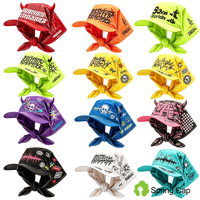 Casquette de baseball personnalisée Hip Hop Rapper avec bandana, impression par sublimation, motif graphique, protection solaire, foulard