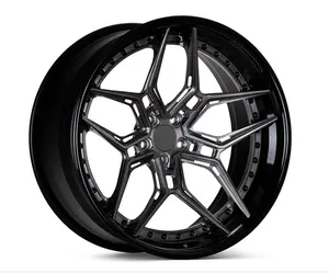 2021 High Performance brushed dark bronze alloy wheel rims 5x112 21 inch Aluminium Forged Car Wheels