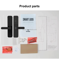 Serrure Intelligente MZD de Haute Qualité pour Appartement, Poignée de Porte en Aluminium, Cylindre Intelligent Tuya