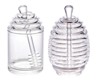 Acryl Honigspender im Orientalischen Design, Sirupspender 9 Unzen Flaschenform für Küche, Geeignet für Honig, Sirup & Zucker