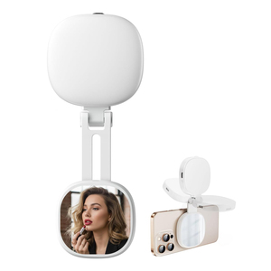 Nueva Luz de Relleno Magnética Mini para Teléfono con Espejo y Diseño Extensible, Luz para Videoconferencias y Transmisiones en Vivo - Product Image 1