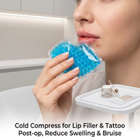 OEM ODM Vente en gros Compresse de gel en forme de lèvres, chaude et froide, pour le gonflement des injections de comblement des lèvres, les contusions et les soins post-herpès labial