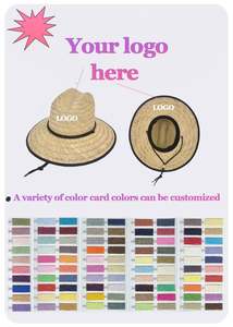 Sombrero de Paja Natural 2026 con Borde Ancho, Personalizable con Logotipo, Unisex, para Hombre y Mujer, Protección Solar, para Playa, Salvavidas, Surf, Pesca - Product Image 6