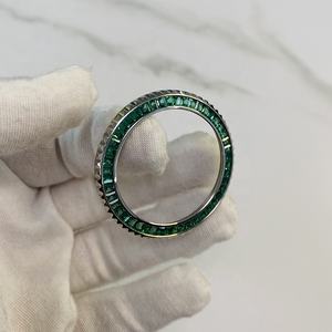 Inserts de <span class=keywords><strong>lunette</strong></span> de montre personnalisés émeraude rubis saphir pour montres originales Yat Ch Man 40 mm, luxe et boîtier de montre - Product Image 3