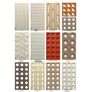 <span class=keywords><strong>Cloison</strong></span> décorative murale légère et moderne <span class=keywords><strong>en</strong></span> forme de Jiugongge, <span class=keywords><strong>en</strong></span> ciment PU, briques <span class=keywords><strong>en</strong></span> plastique ABS, filet <span class=keywords><strong>en</strong></span> acier, fond rouge tendance - Product Image 6