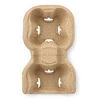 Porte-gobelets en pulpe moulée sur mesure, empilable, détachable, plateau porte-boissons 2 gobelets, adapté aux cafés et aux magasins de boissons