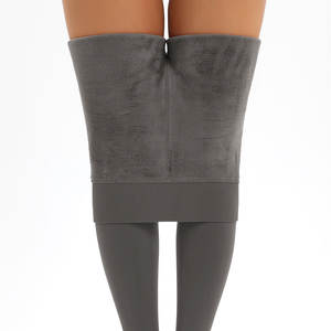 शरद ऋतु सर्दियों 300g लोकप्रिय थर्मल टाइट्स क्रॉस-सीमा पार अतिरिक्त-बड़े आकार के ऊन-पंक्तिबद्ध मोती मखमल आकस्मिक कमर - Product Image 5