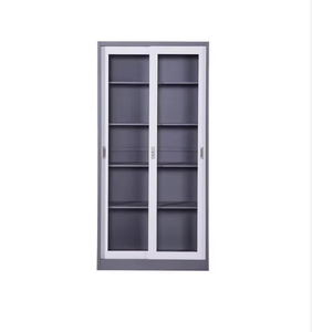 ISO 9001/ 14001 chứng nhận kim Loại hiển thị Tủ hồ sơ với 2 Swing cửa kính KD thiết kế nội thất văn phòng thép - Product Image 1