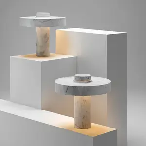 Moderne Tafellamp Designer Tentoonstellingszaal Sales Afdeling Woonkamer Studie Slaapkamer Hoofd Van Bed Marmeren Koperen Bureaulamp