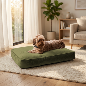 高級長方形フリース製パッド入り犬用ベッド、メモリーフォームのサポートクッション付き、取り外し可能なカバー、整形外科用滑り止めベースで快適な睡眠を実現 - Product Image 4