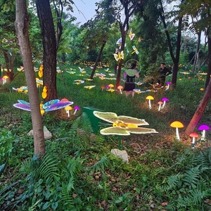 ไฟพื้นรูปผีเสื้อ LED ไฟตกแต่งกลางแจ้งกันน้ำโคมไฟ LED พลังงานแสงอาทิตย์แบบไดนามิกรูปแมลงปอสำหรับงานแต่งงาน - Product Image 1