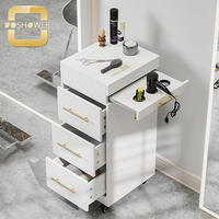 Salon de coiffure avec armoire à outils sans fil de chariot de coiffure Armoire simple et double face pour chariot de tête de spa