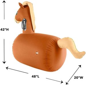 Cheval gonflable à chevaucher avec poignées pour enfants, jouet rebondissant pour jeux en plein air - Product Image 2