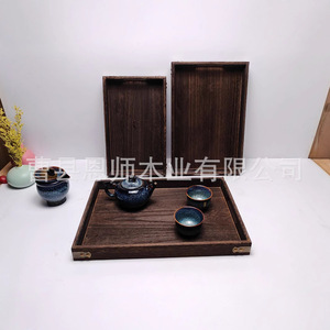 Rectangular Solid Wood <b>Tea</b> <b>Tray</b> Set Paulownia Wood Three Piece For <b>Tea</b> Coffee Snack Serving <b>Trays</b> - Product Image 2