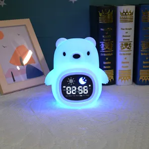 New Sleep Sound Machine Funny Kids Alarm Clock Digital Alarm Travel Clock Snooze White Noise Sound Machine With Night Lights