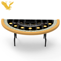Zienyh — Table Blackjack, pieds pliants, qualité professionnelle, Design personnalisé, 2.2m