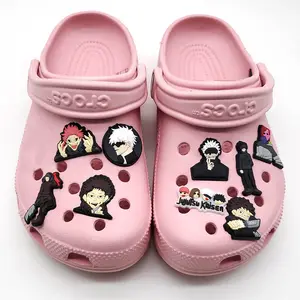 Commercio all'ingrosso pvc scarpe charm custom anime demone slayer scarpe bottone fibbia pvc charms per decorazioni