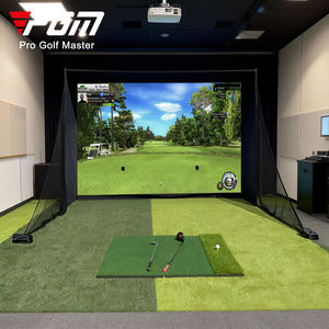 Cage <span class=keywords><strong>de</strong></span> simulation <span class=keywords><strong>de</strong></span> <span class=keywords><strong>golf</strong></span> sur mesure avec filet et enclos intérieur, écran d'impact, cadre <span class=keywords><strong>de</strong></span> cage <span class=keywords><strong>de</strong></span> frappe pour la pratique en extérieur/intérieur - Product Image 1
