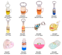 Ouvre-bouteille en forme de dauphin, aimant de réfrigérateur flottant rempli de liquide, cadeaux promotionnels souvenirs