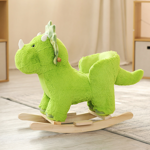 Caballo Balancín de Peluche para Bebés de 6 a 24 Meses, Caballo Balancín Triangular con Forma de Dragón para Niños - Product Image 3