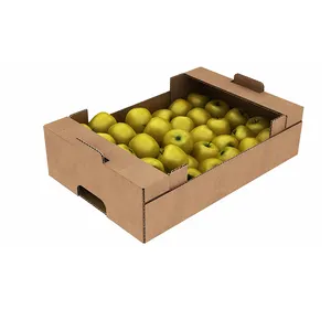 Fábrica al por mayor caja de embalaje de frutas cartón corrugado de alta resistencia reciclable frutas embalaje cajas de cartón