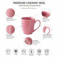 Tasse en céramique colorée de logo personnalisé promotionnel tasse à café créative de couleur unie