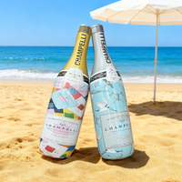 Bouteille gonflable géante Bouteille de vin gonflable en PVC à impression complète personnalisée Bouteille de bière gonflable à champagne pour la publicité