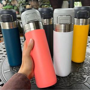 Portable 800ML Stainless Steel Insulated Water <b>Bottle</b> Wall Vacuum Cup for Camping 400ML Capacity - Product Image 6