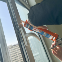 Vente en gros d'usine, mastic silicone transparent pour fenêtres, adhésif de construction polyvalent pour le verre