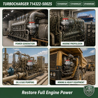 Turbocompresseur 714322-5002S BTV7501 Turbo pour groupe électrogène diesel marin MTU S4000 12V4000G20, livraison rapide