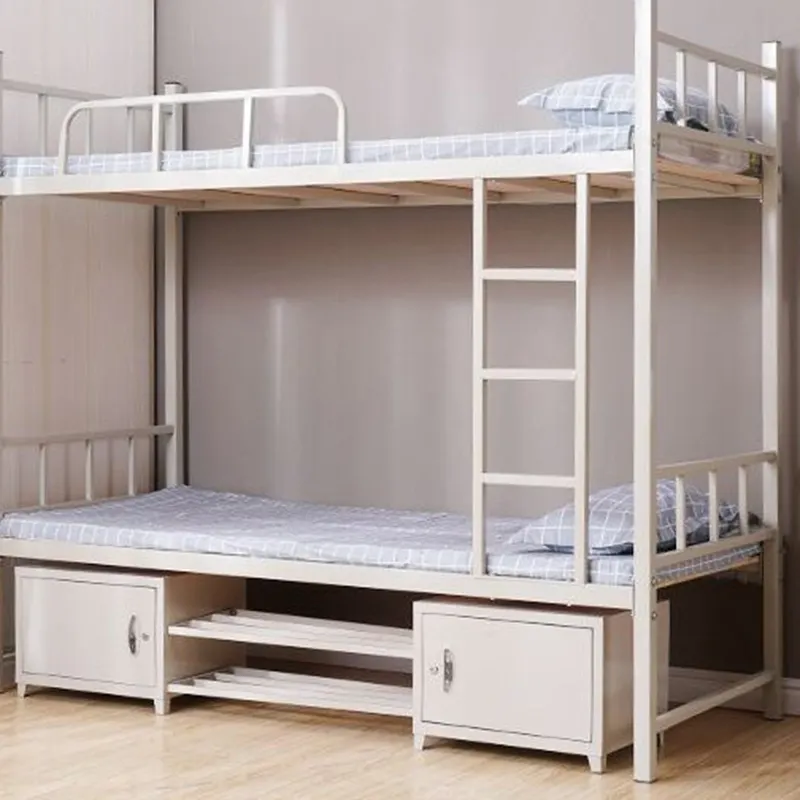 Cheap Price Best Quality School Furniture Dormitory Metal Bunk Bed with Cabinet and Table and Stairs for Student