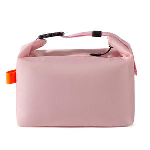 Sac à lunch isotherme pliable, glacière bento pour le bureau, les étudiants, le pique-nique, rose, beige, bleu, violet, gris, vert armée, jaune - Product Image 6
