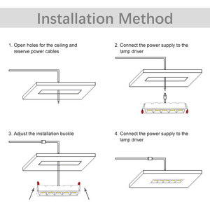 LOSO Économie d'énergie Intérieur Bureau Magasin Hôtel Maison Aluminium Encastré 10W 20W 30W Linéaire LED Grille Lumineuse - Product Image 6