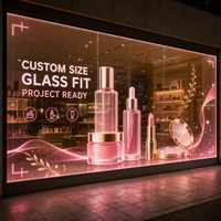 Écran LED transparent sur mesure pour vitrine de magasin de beauté, affichage publicitaire sur vitrine