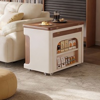 Table basse de style vintage en bois massif pour la maison, petits salons, multifonctionnelle, hauteur réglable, extensible, pliable