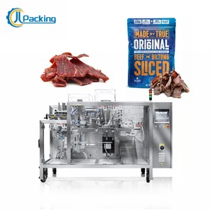 JCL Farfalle horizontal carne seca Biltong carne seca Doypack Stand up Máquina de embalagem com zíper para embalagem